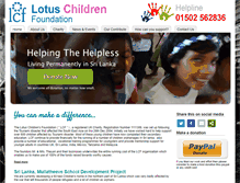 Tablet Screenshot of lotus-foundation.org